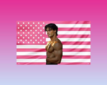 Powerless Kai Azer Pink Flag, Book Boyfriend Wall Tapestry, Powerless Fantasy Decor, Romantic BookTok Room Flag