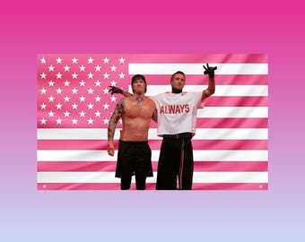 Twenty One Pilots Pink American Flag Wall Flag – Tyler Joseph & Josh Dun Clancy Era Decor, 21 Pilots Breach Tapestry