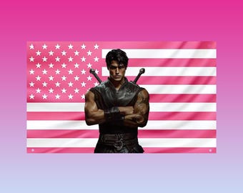 Xaden Riorson Flag, BookTok Fantasy Wall Art, Fourth Wing Inspired Banner, Dark Romance Book Flag, Hot Book Boyfriend Decor