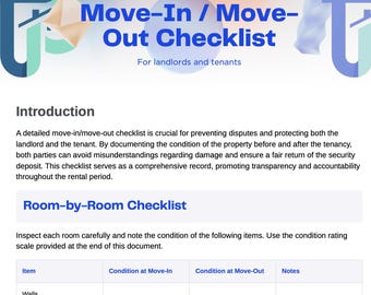 Checkliste für den Umzug | PDF zum Herunterladen und ausdrucken