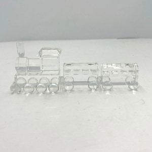 Crystal BNSF Railway Locomotive Train Glass Figurine Collectable