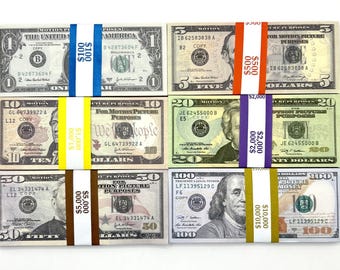 Prop Money 600 Replica Bills for Movies, Games, Learning, Poker & More