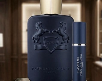 Layton Luxury Travel Spray 10ml - Laser Engraved Matte Blue Atomizer - Premium Fragrance