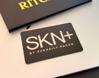 Luxury NFC Metal Business Card – Custom Laser Engraved, Matte Black