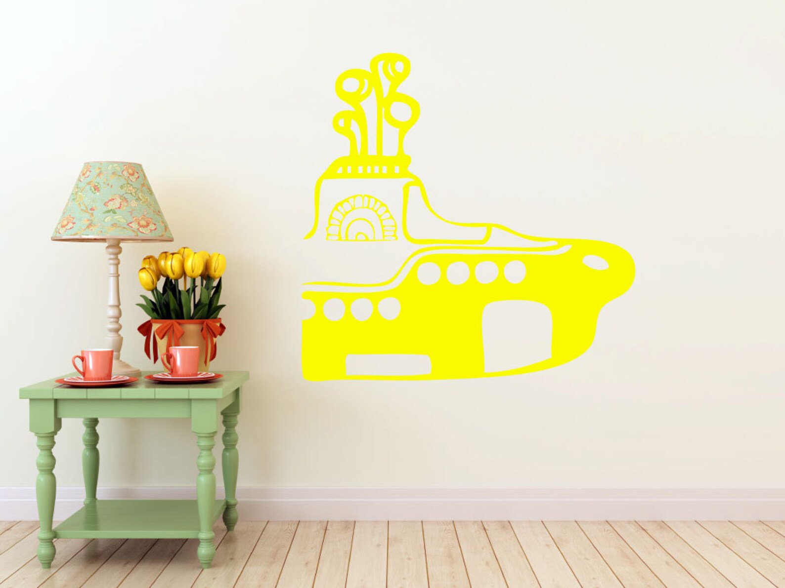 Yellow Submarine vinyl Wall DECAL beatles 60s interior Etsy
