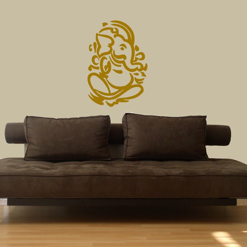 Lord Ganesh vinyl Wall DECAL Hindi Hindu India interior Etsy