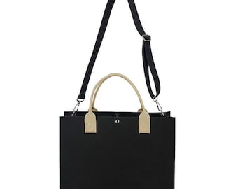 Bolso de fieltro con bandolera: bolso bandolera grande para el trabajo