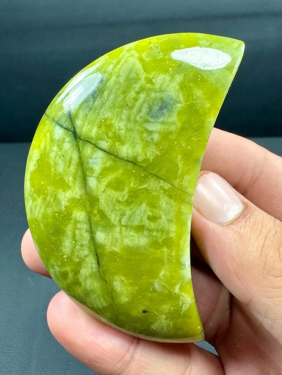 114 Grams Green Jade Moon From Afghanistan - Etsy Canada