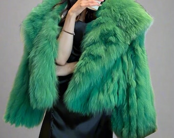 Faux Fur Jacket: Cropped Mink Style - Customizable Colors-By PrimaDND