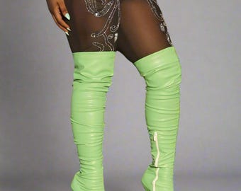 Custom Over-the-Knee Boots - Metal Heel, High Heel, Statement Style-By PrimaDND