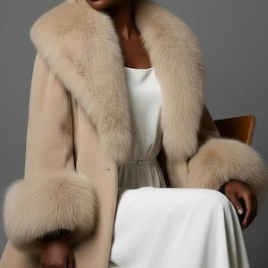 Set med halsringning och manschett i fuskpäls: Varma, mjuka accessoarer (anpassade färger)