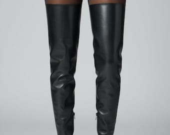 Dijhoge rubberen laarzen: natuurlijk stretchlatex (op maat gemaakt)