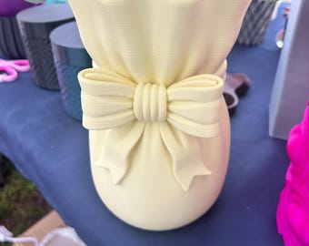 Dekorative Vase mit Schleife – Geschenktüten-Stil, 3D-Druck