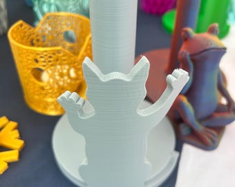 Katzenförmiger Papierhandtuchhalter – 3D-Druck | Lustiges Küchenaccessoire