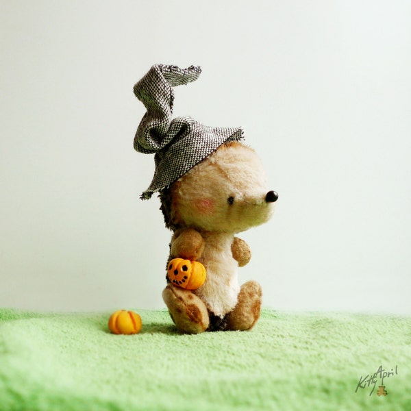 Halloween Hedgehog Miniature Teddy Friend 4 inch -Made to Order