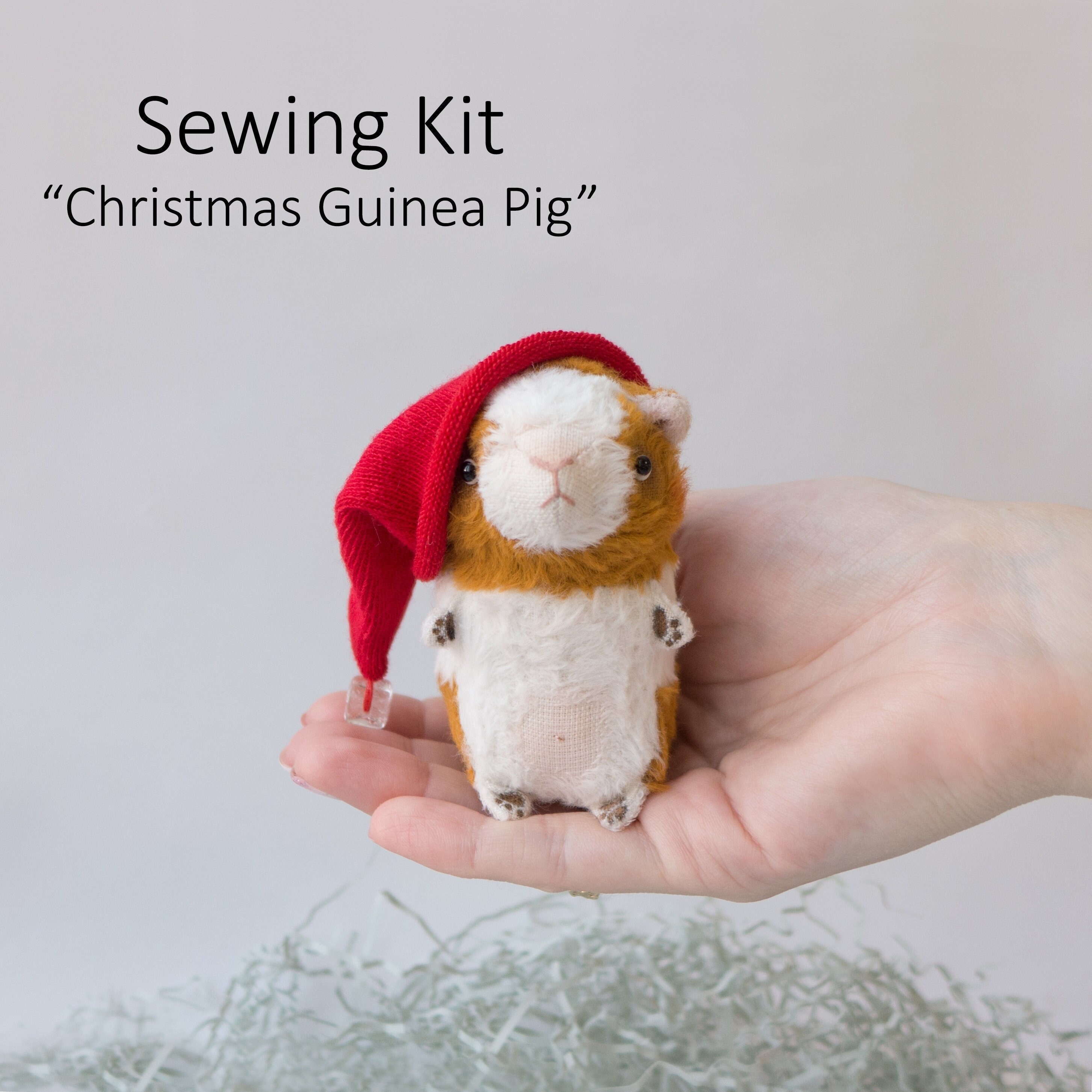 Christmas Guinea Pig Sewing Kit With Tutorial & Pattern Etsy UK
