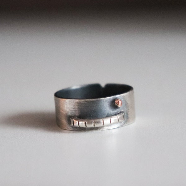 Band Silver Ring - Geometric ring