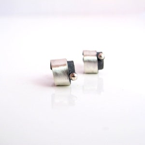 Minimal silver stud earrings, Sterling Silver Studs, Sterling silver Earrings , modern simple waerable image 2