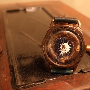 Vintage Retro Handcraft Watch with Leather Strap /// G-BlueHoleR Perfect Gift for Birthday and Anniversary image 2