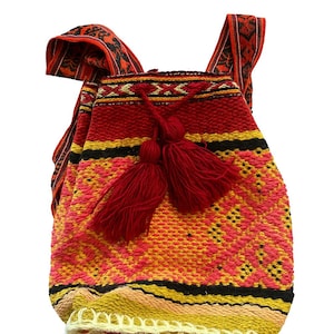 Handmade Peruvian Wool Backpack | Colorful Andean Boho Bag