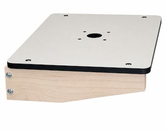Compact  Router Table Top, 16x12, Solid 1/2” phenolic resin table, Hardwood Base, Bench trim  Router Table