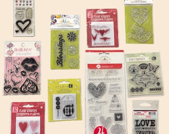 Sellos transparentes para el Día de San Valentín / Amor, Corazones, Boda, Aniversario, Tarjetas Románticas y Scrapbooking