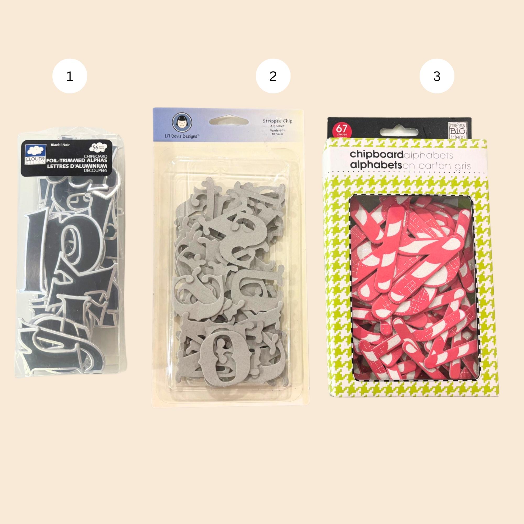 Chipboard Alphabet Letters | Glitter, Foil & Classic Styles ...