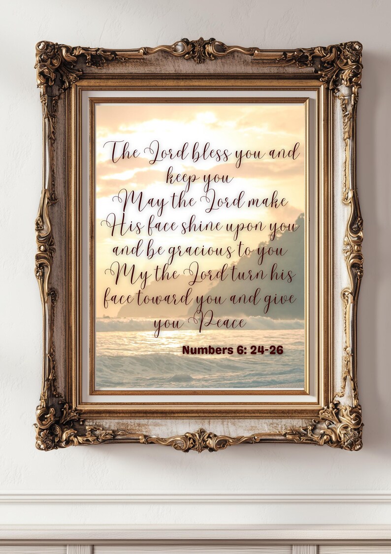 Numbers 6:24-26 Scripture Print | Christian Home Decor (digital ...
