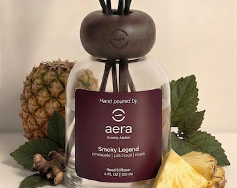 Smoky Legend Reed Diffuser – Pineapple, Patchouli, Musk Home Fragrance | Inspired scent | 4oz