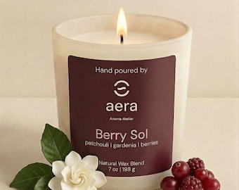 Luxury Candle for Her | Berries Gardenia Patchouli | Berry Sol | Hotel Lobby Scent Inspired | Birthday Gift
