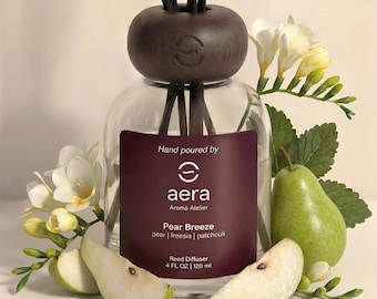 Pear Breeze Reed Diffuser, English Pear Freesia Home Fragrance, Jo Malone®* Inspired, Fruity Floral Gift, Luxury Room Diffuser | 4oz.