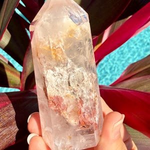Pink Phantom Quartz Tower Brazil | Polished Pink Lithium Quartz Point image 2