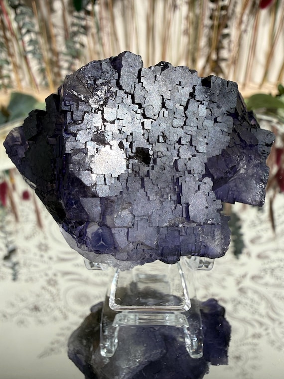 Purple Cubic Fluorite Specimen Mexico | Etched Collector Mineral