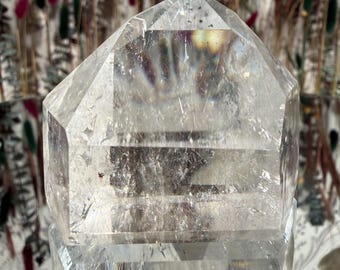 Silver Rutile Quartz Crystal Tower | Natural Quartz with Rutile Inclusions | Energy Stone