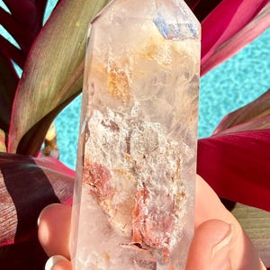 Pink Phantom Quartz Tower Brazil | Polished Pink Lithium Quartz Point image 1