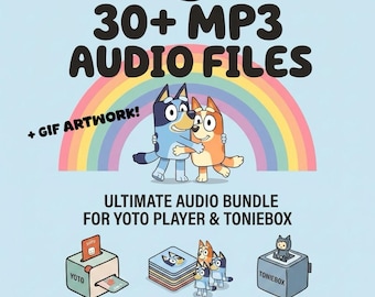 Bluey Yoto Audio MP3 File 30+ Songs Playlist | MYO Card Tonie Download