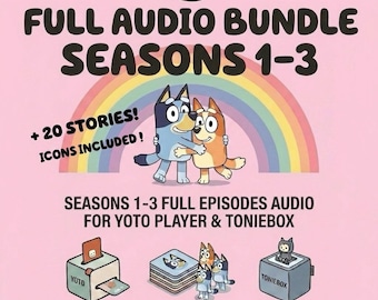 Bluey 150 Episodes + 20 Stories Yoto Audio MP3 Playlist | MYO Card Tonie Download
