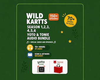 Wild Kartts 150+ Episodes Yoto Audio MP3 Playlist | Adapted listening for Yoto | MYO Card Tonie Download