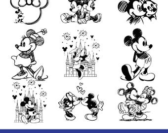 Mouse Sketch Svg Png, Family Vacation Instant Dxf Download, Printable Design For Cricut Cutting File Viny, Cut