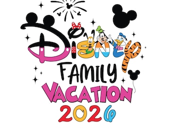Pacchetto Viaggio in Famiglia 2026 Png Svg, Vacanza in Famiglia 2026 Svg, Vacanza in Famiglia, Gruppo di Amici Svg, Modalità Vacanza Png, Regno Magico 2026 Svg Png