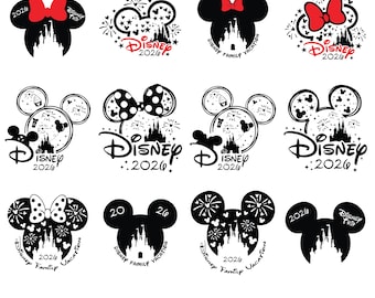 Pacchetto Disney 2026, Viaggio in famiglia 2026 PNG, Vacanza in famiglia 2026, Regno magico, Topolino, Modalità vacanza, Design per sublimazione Viaggio in famiglia, Viaggio 2026