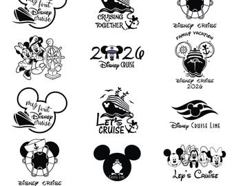 Pacchetto SVG Crociera 2026, Pacchetto PNG Crociera Topolino 2026, Pacchetto SVG Navi da crociera, Pacchetto Logo Nomi Navi da crociera Topolino - Tesoro Fantasia Sogno Desiderio Meraviglia Magia