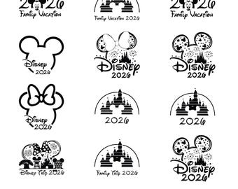 Pacchetto SVG Viaggio in Famiglia 2026, Vacanza in Famiglia 2026 SVG, Regno Magico SVG, Design per Sublimazione Viaggio in Famiglia, Modalità Vacanza SVG, Gruppo di Amici SVG