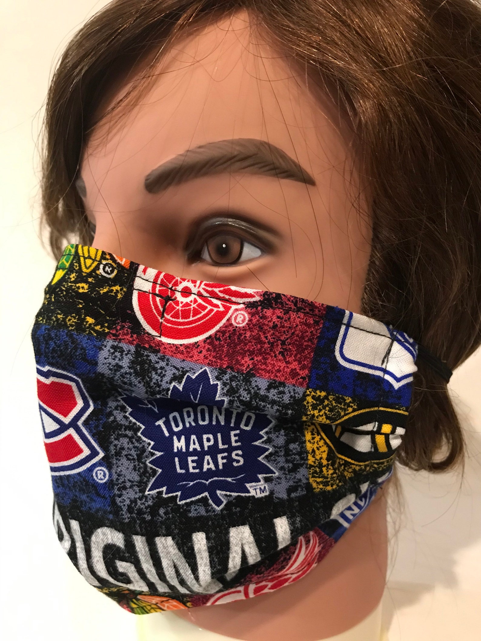 Hockey Face Mask Ppe Nhl Pro Sports Team Face Off Winter Etsy