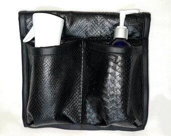 Massage Holster, Black, Faux snake, Therapist, Tranquil, Hip Bag, Lotion holster, Heavy Duty, Vinyl, Fanny Pack