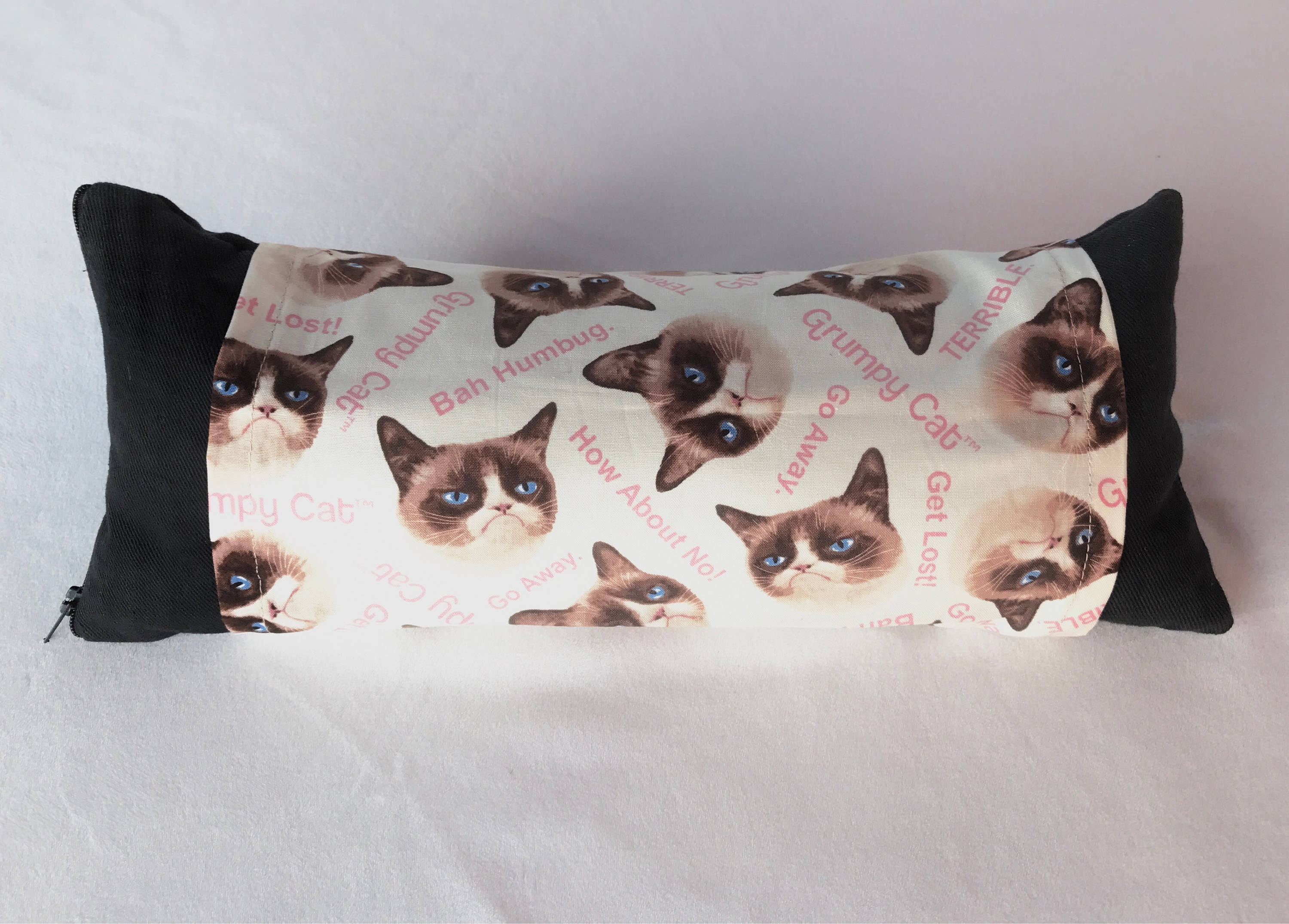 Grumpy Cat Neck Pillow Pet Lover Lumbar Support Office Etsy