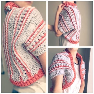 Crochet Pattern Tunnels Sweater Shrug image 3