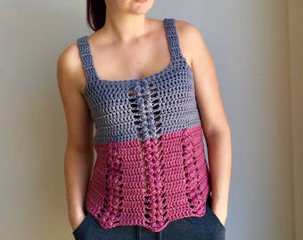 Crochet Pattern for Women  - Rainy Top