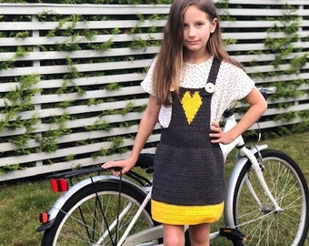 Crochet Skirt Pattern - Back To School Overall Skirt