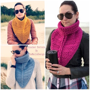 Crochet Cowl  Pattern - Scarf Cowl Balker